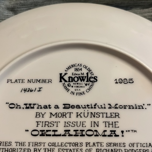 Oh What A Beautiful Mornin' by Mort Kunstler #1 In Oklahoma Series 1985 Knowles - Picture 3 of 8